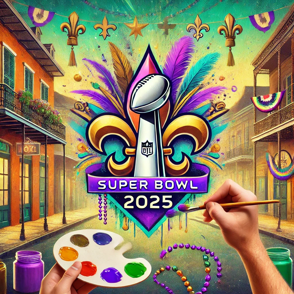 2025 Super Bowl Logo Collaborates with Artist